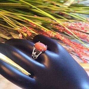 Solitaire Goldstone Ring Size 9